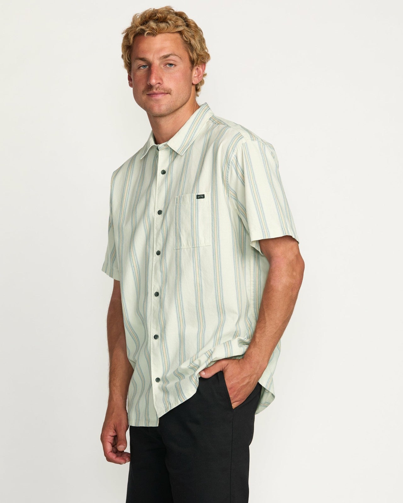 Sundays Jacquard Short Sleeve Shirt | Silver Billabong
