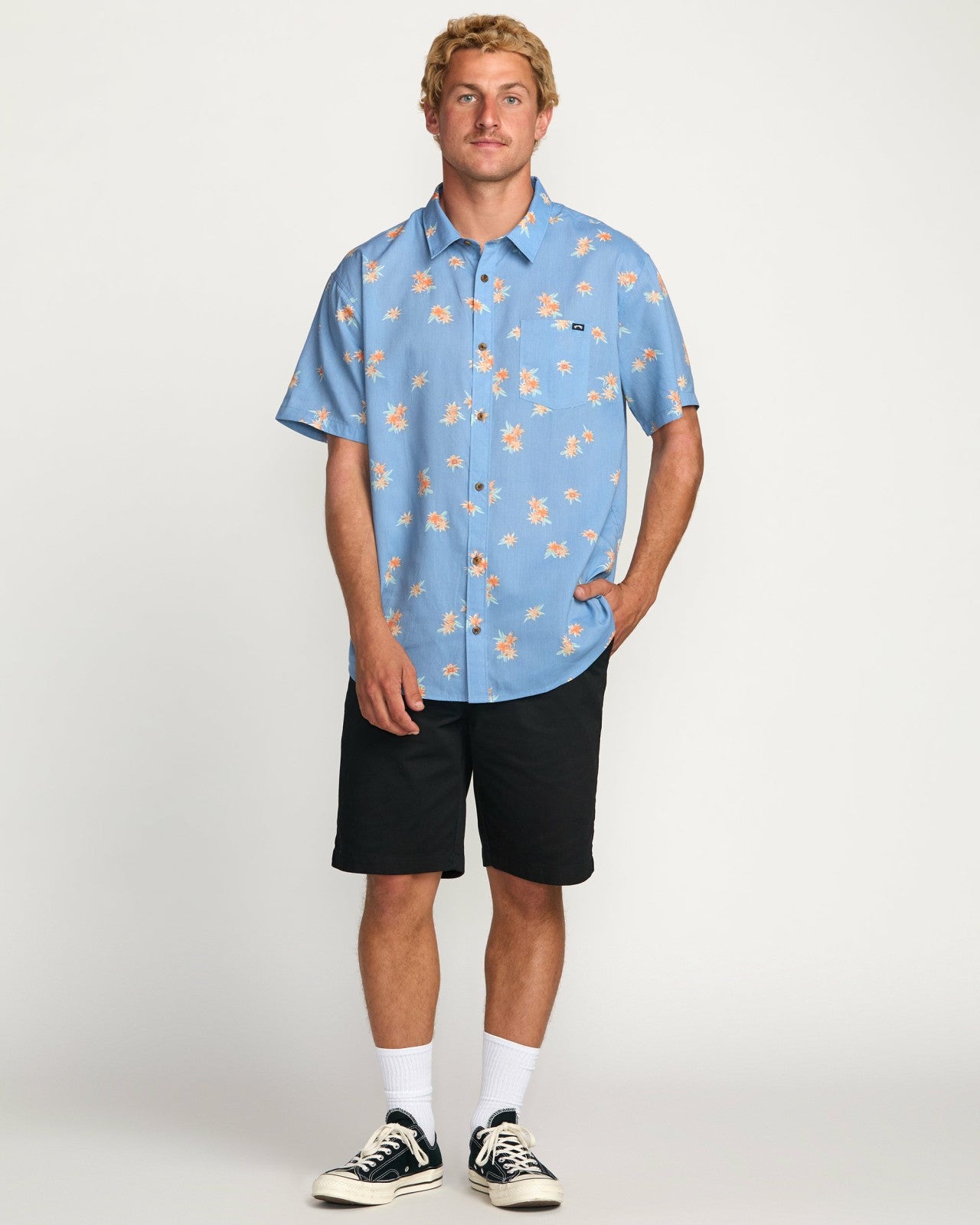 Sundays Mini Short Sleeve Shirt | Carolina Blue Billabong