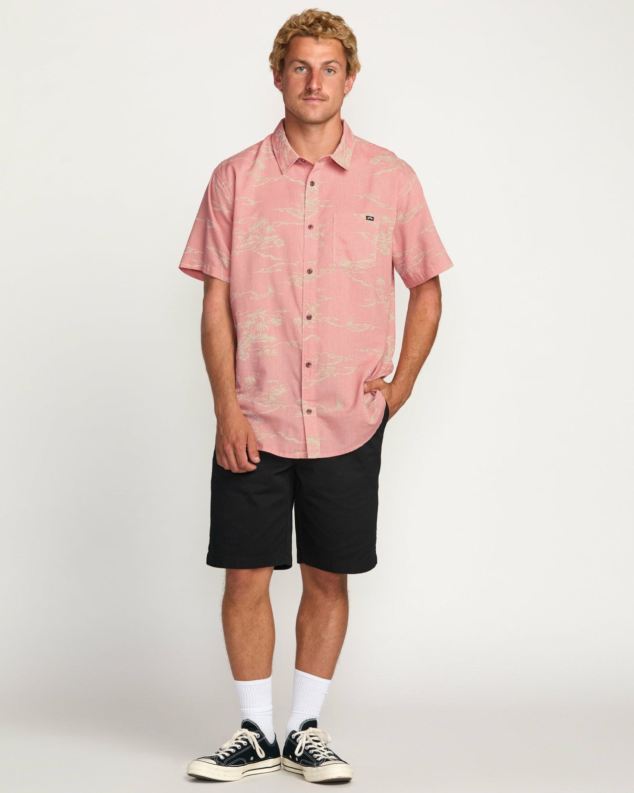 Sundays Short Sleeve Shirt | Dust Red Billabong