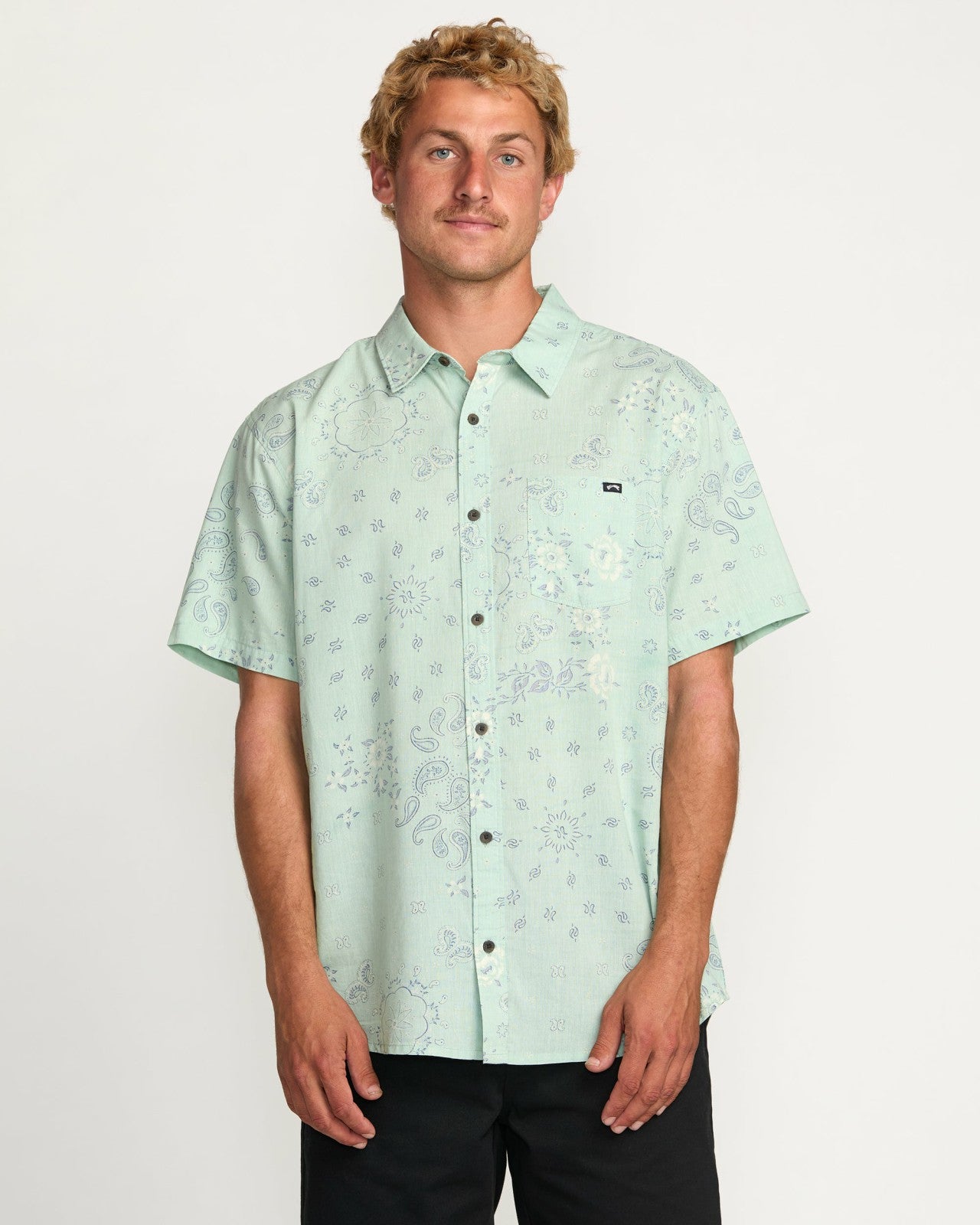 Sundays Short Sleeve Shirt | Mist Green Billabong