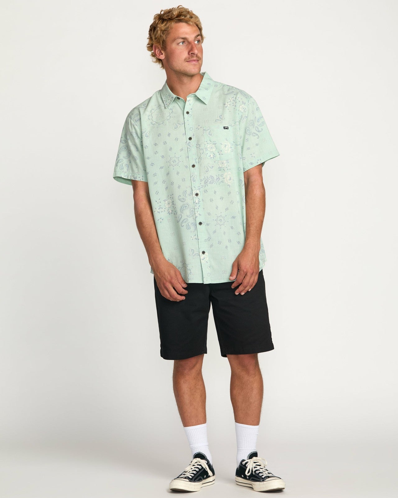Sundays Short Sleeve Shirt | Mist Green Billabong