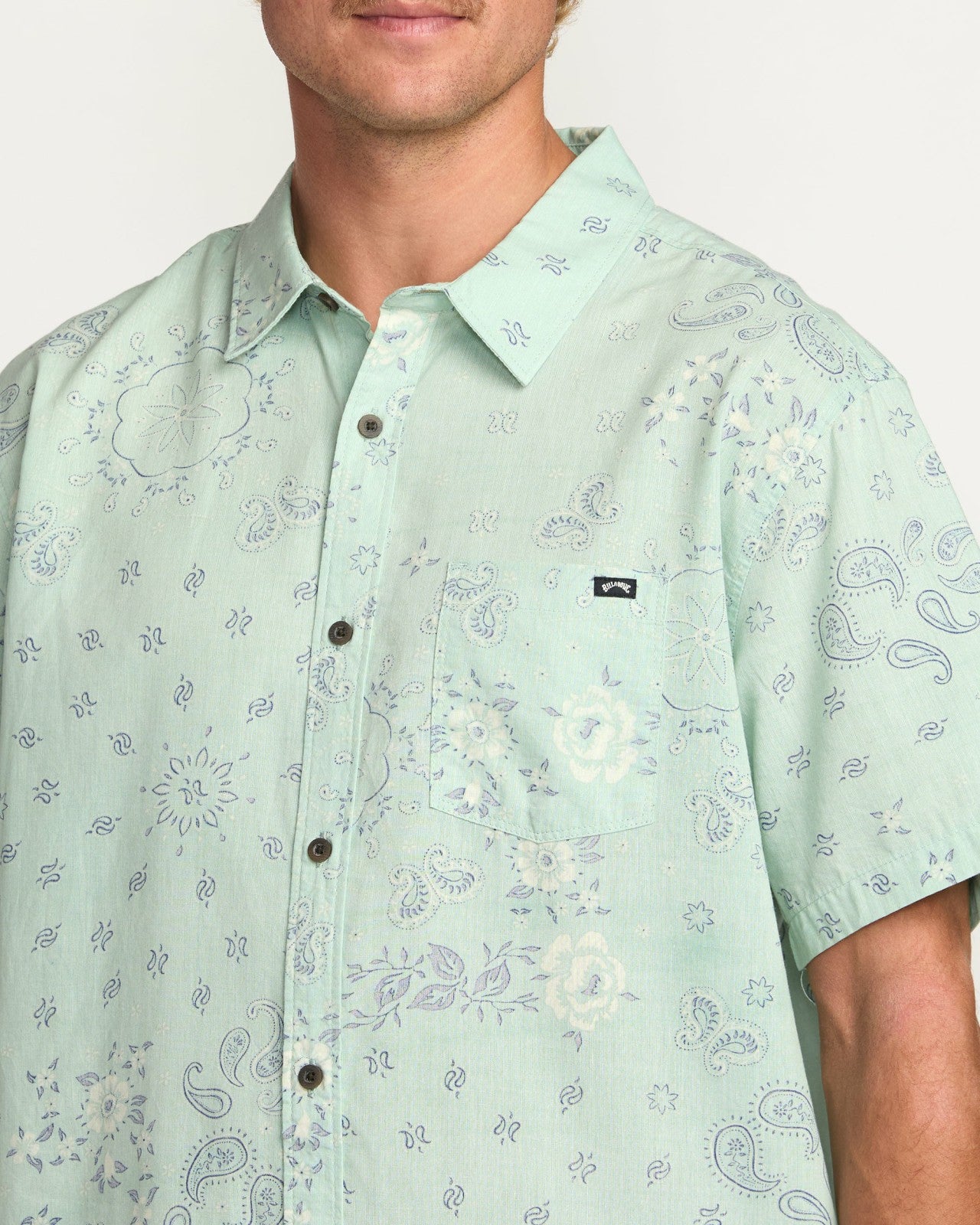 Sundays Short Sleeve Shirt | Mist Green Billabong