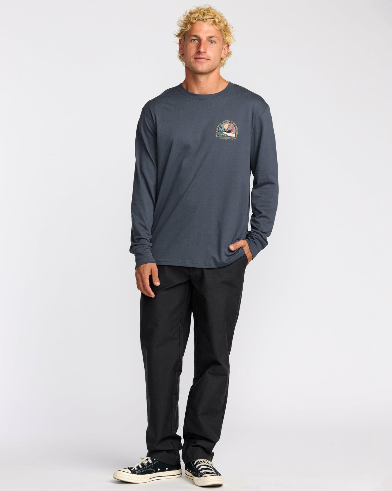 Sundown A/Div Long Sleeve T-Shirt | Midnight Blue Billabong