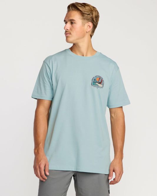 Sundown A/Div Short Sleeve T-Shirt | Dusty Blue Billabong