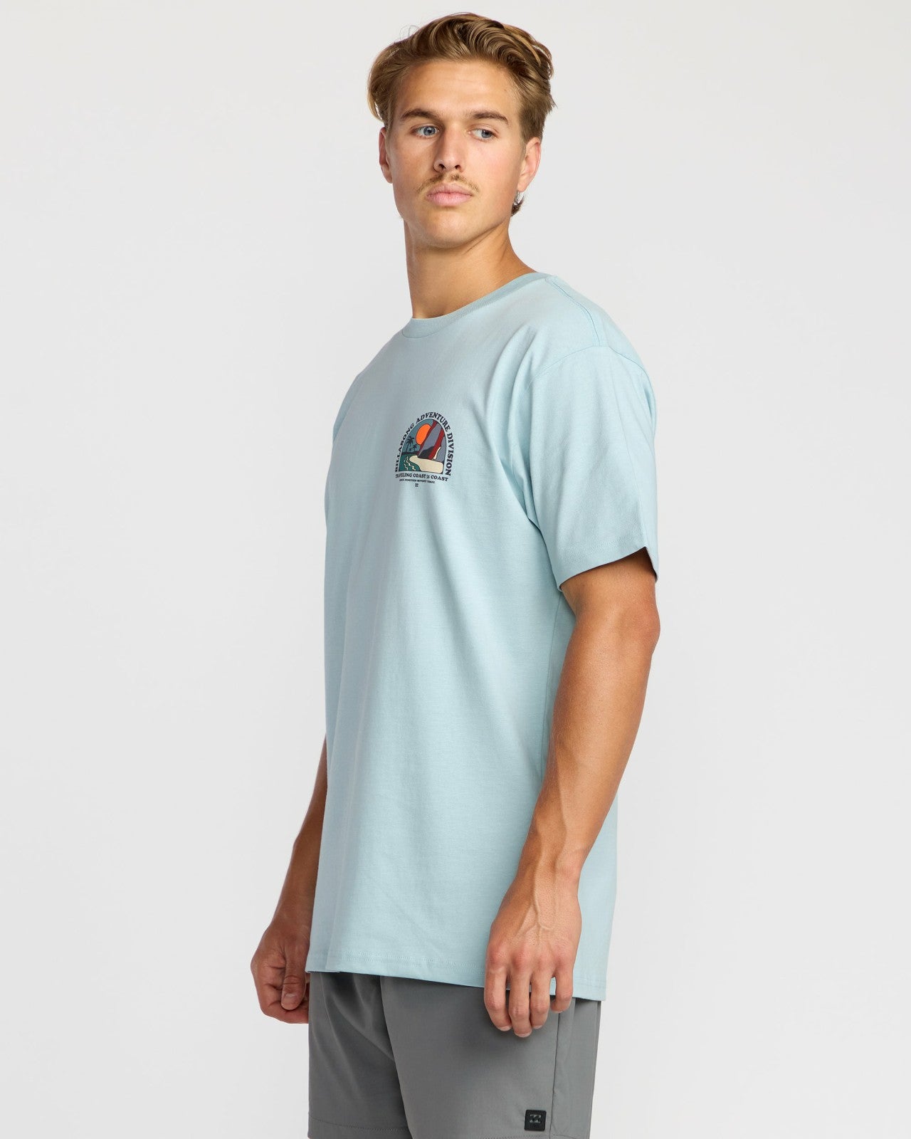 Sundown A/Div Short Sleeve T-Shirt | Dusty Blue Billabong