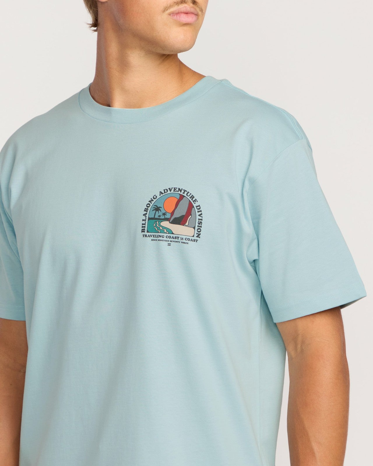 Sundown A/Div Short Sleeve T-Shirt | Dusty Blue Billabong