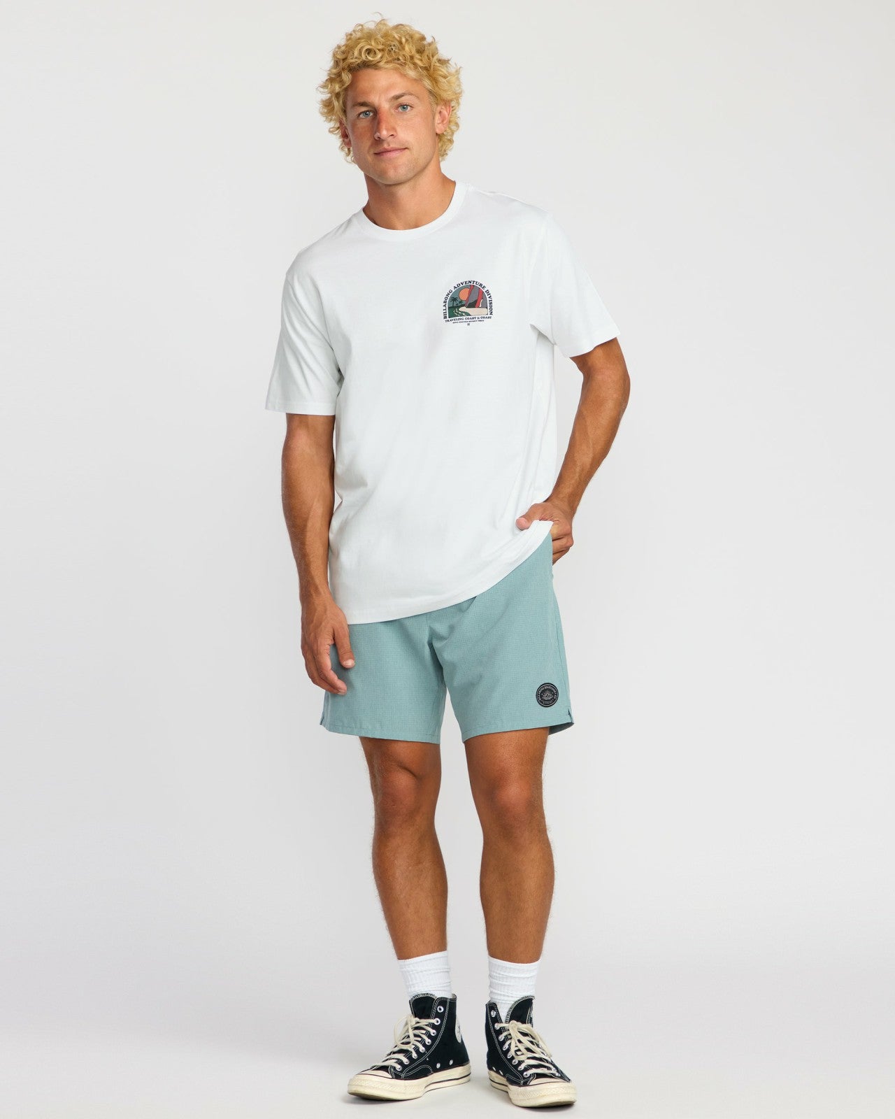 Sundown A/Div Short Sleeve T-Shirt | White Billabong