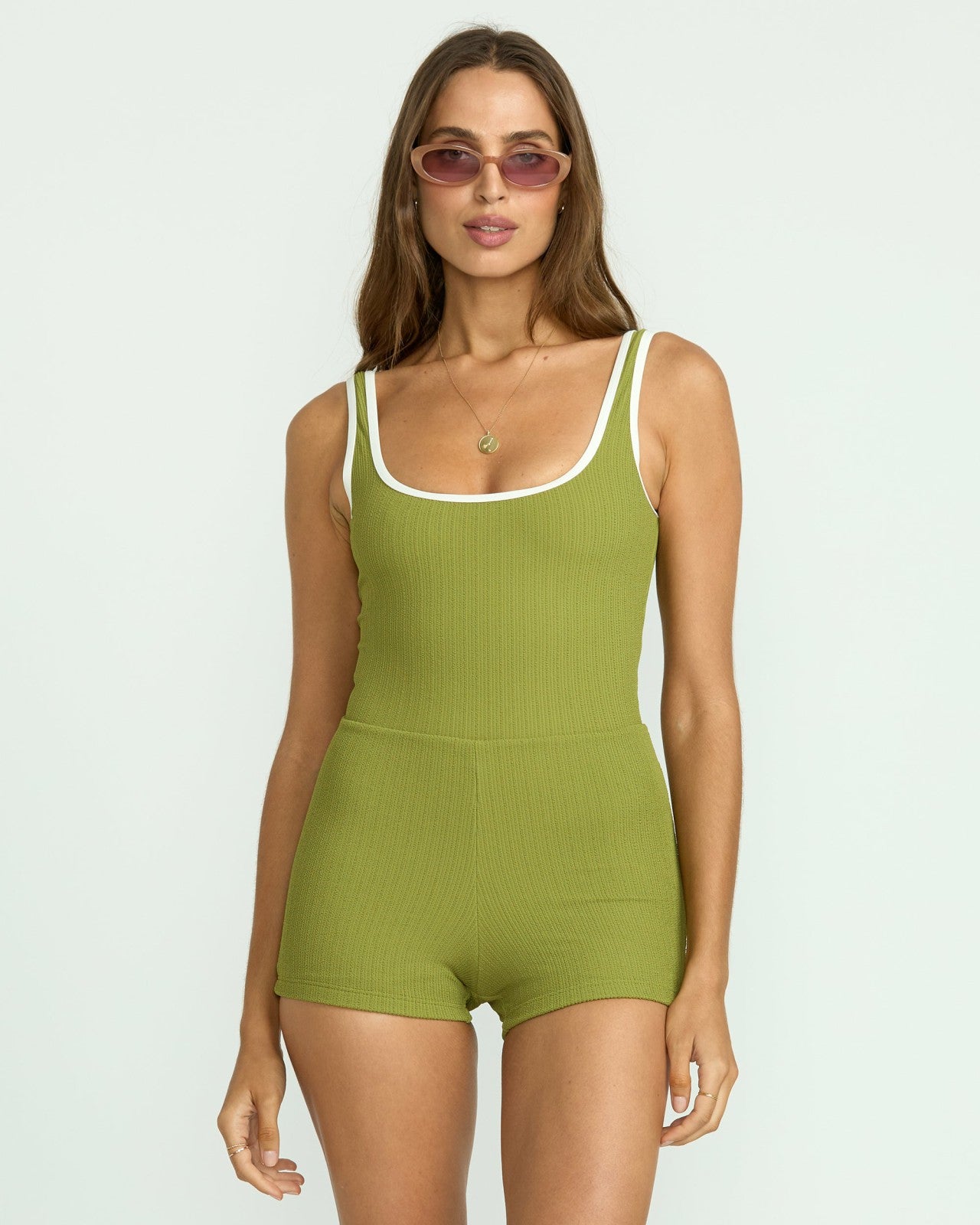 Sunrays Retro One-Piece Surf Suit | Ranger Green Billabong