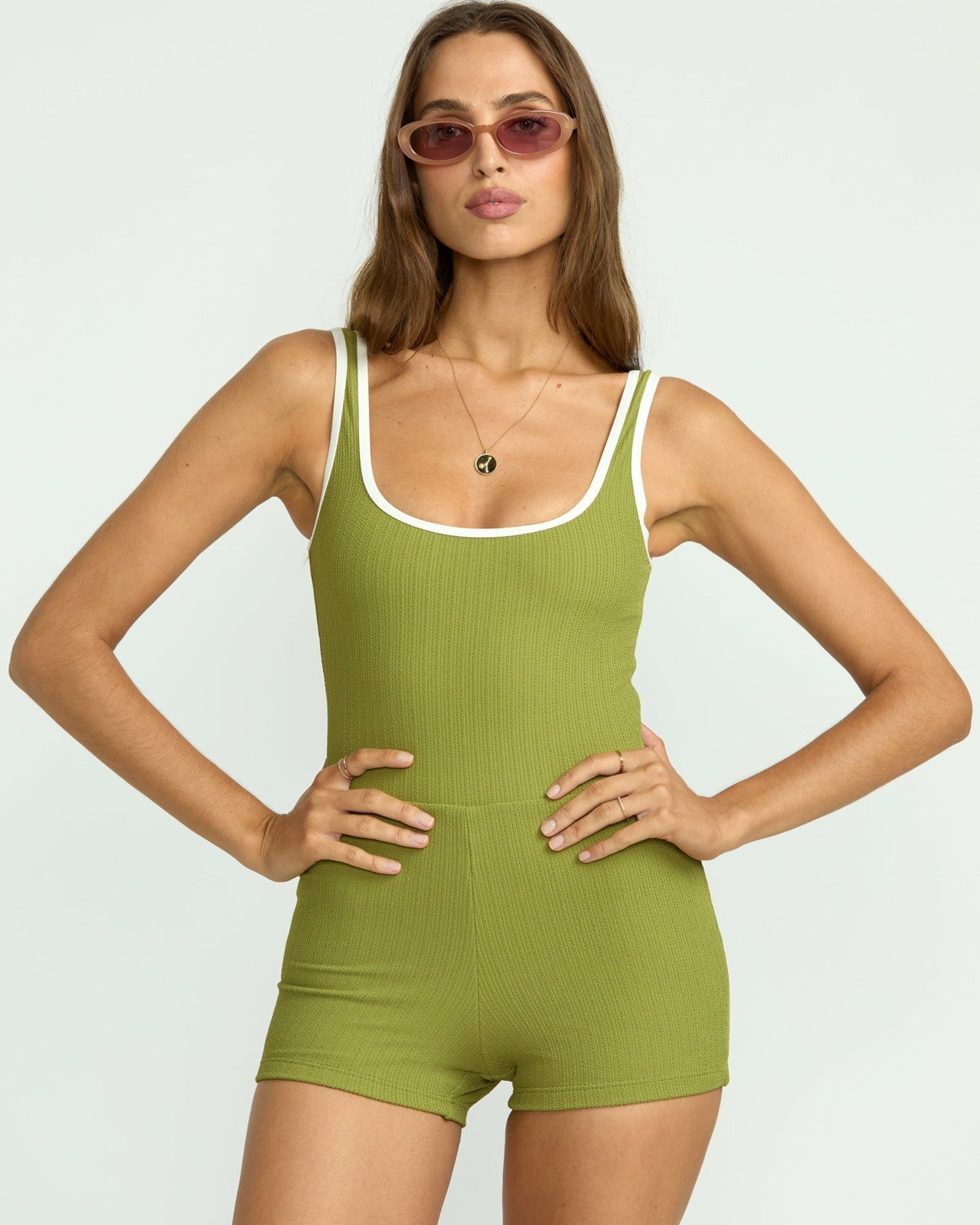 Sunrays Retro One-Piece Surf Suit | Ranger Green Billabong