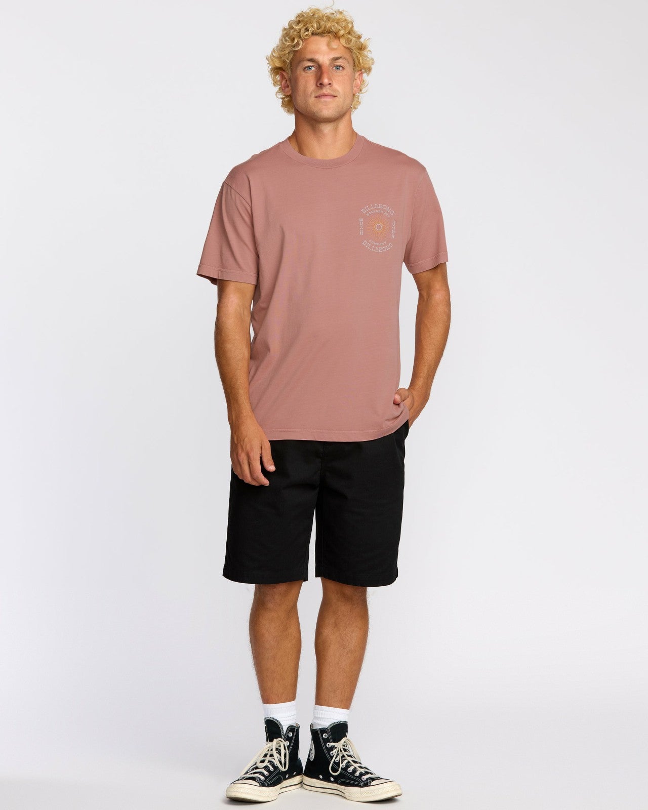 Sunrise Premium Wave Wash Short Sleeve T-Shirt | Dusty Rose Billabong