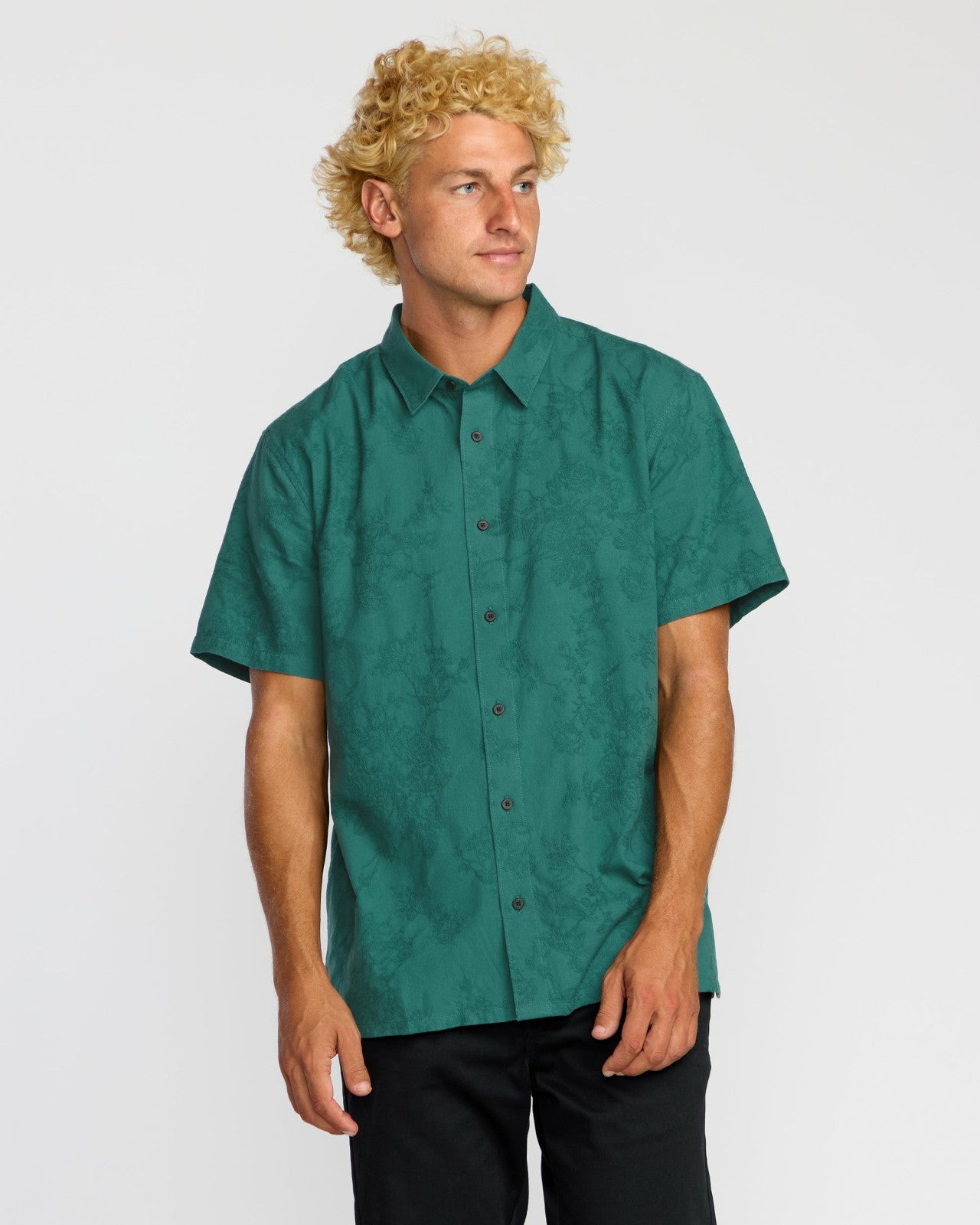 Sunshines Garage Short Sleeve Shirt | Teal Billabong
