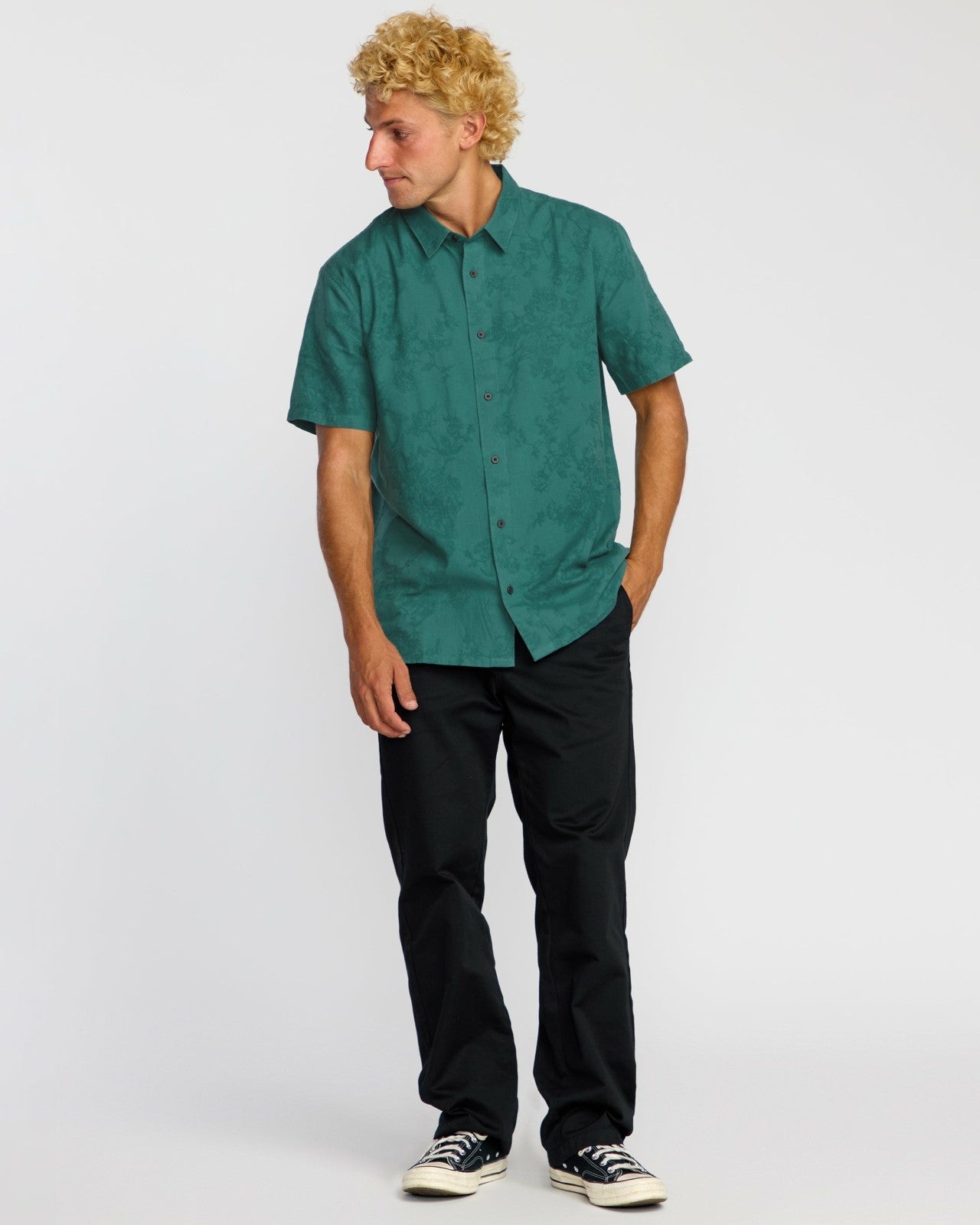 Sunshines Garage Short Sleeve Shirt | Teal Billabong