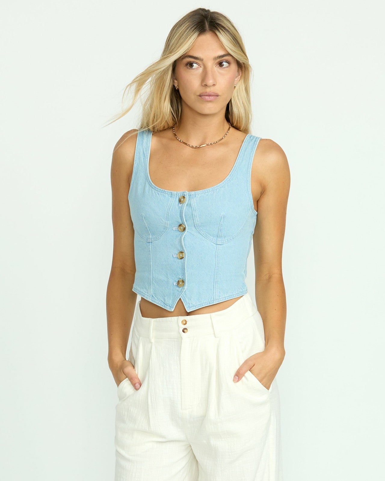 Sunwashed Sleeveless Top | Salt Blue Billabong