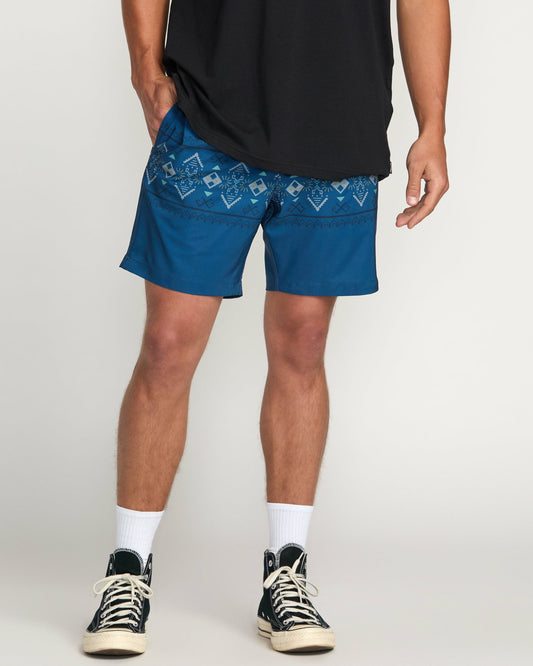 Surftrek Elastic Submersible 17" Hybrid Shorts | Deep Blue Billabong