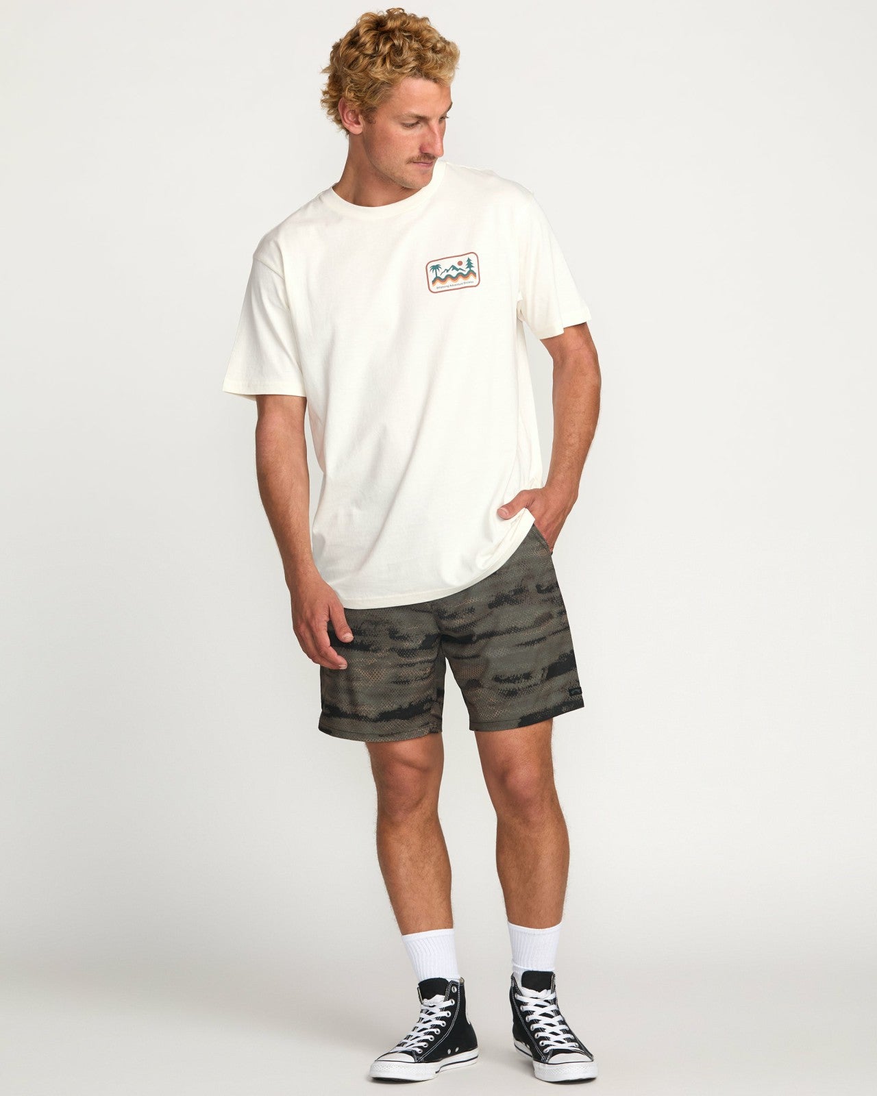 Surftrek Perforated Elastic 17" Hybrid Shorts | Dark Military Billabong