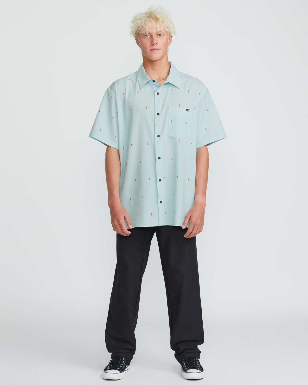 Surftrek Transit Short Sleeve Shirt | Dusty Blue Billabong
