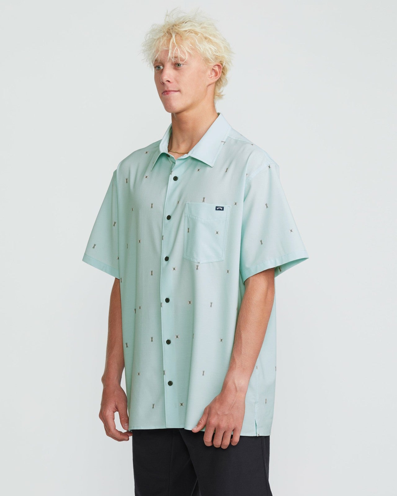 Surftrek Transit Short Sleeve Shirt | Dusty Blue Billabong