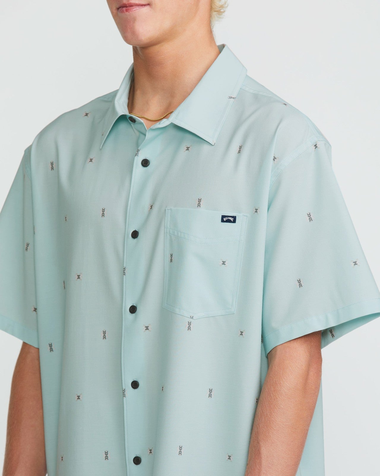 Surftrek Transit Short Sleeve Shirt | Dusty Blue Billabong