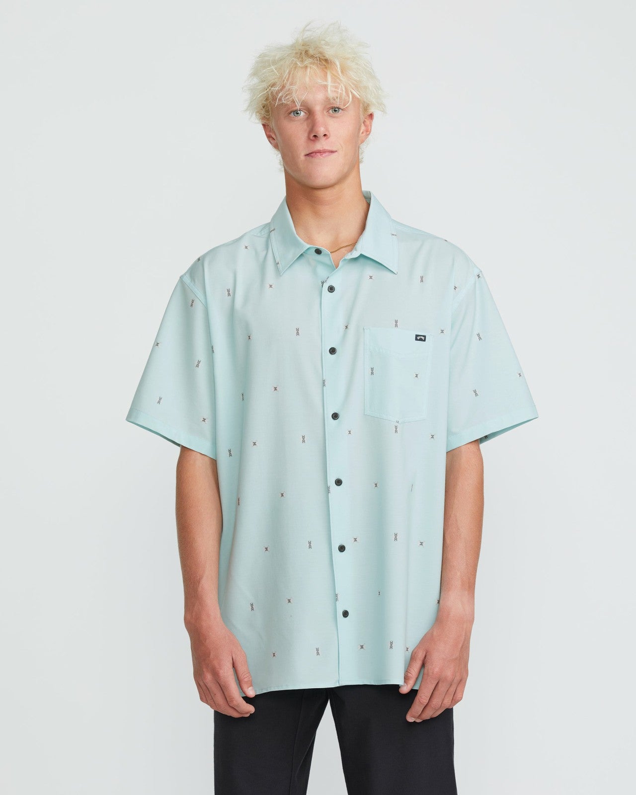 Surftrek Transit Short Sleeve Shirt | Dusty Blue Billabong