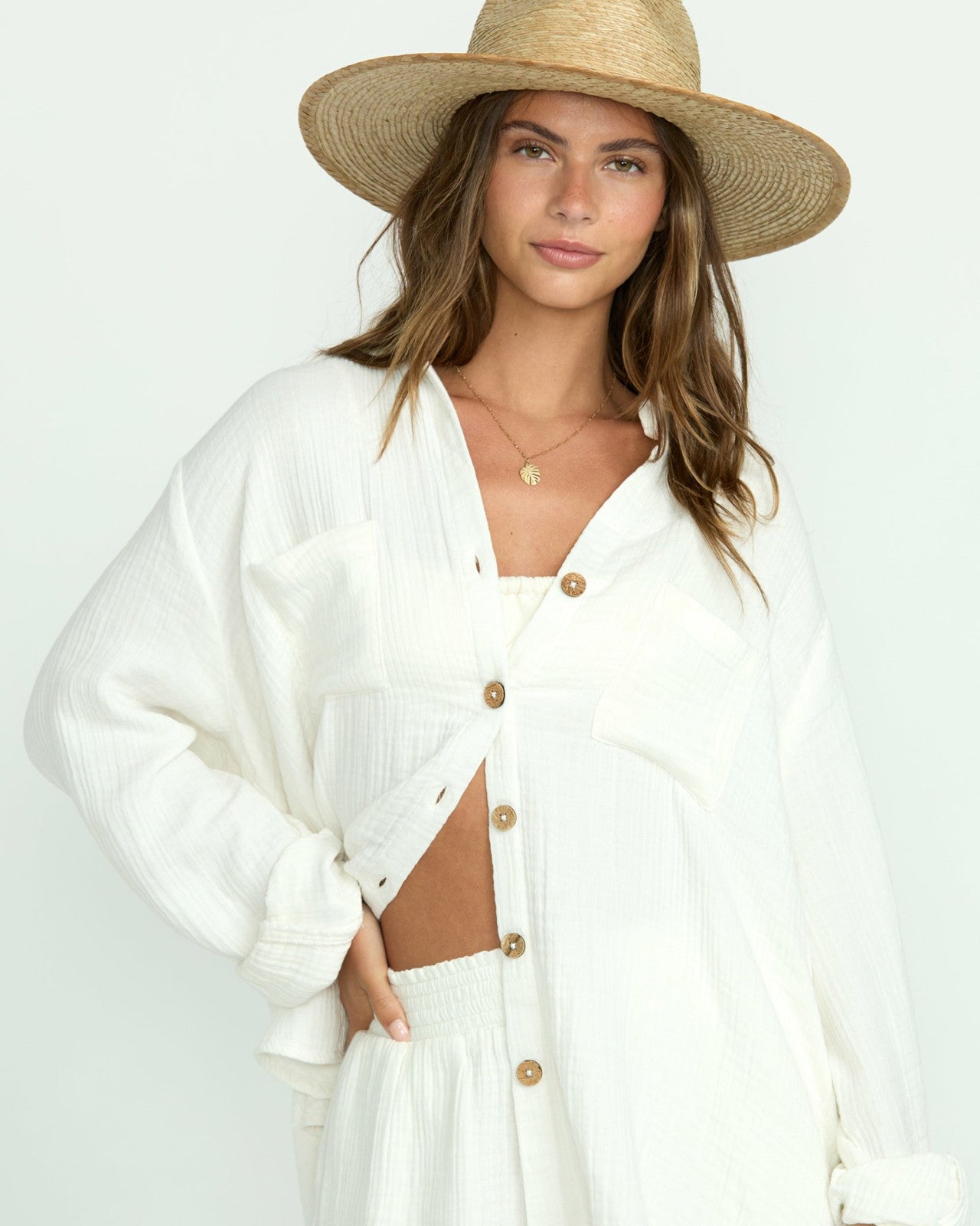Sweet Swell Long Sleeve Shirt | Salt Crystal Billabong