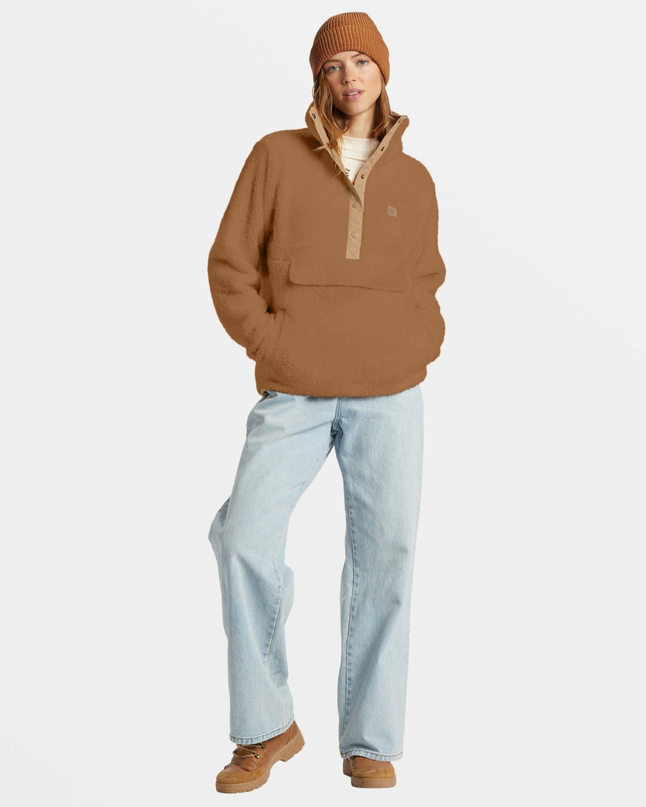 Switchback Mock Neck Fleece | Sandalwood Billabong