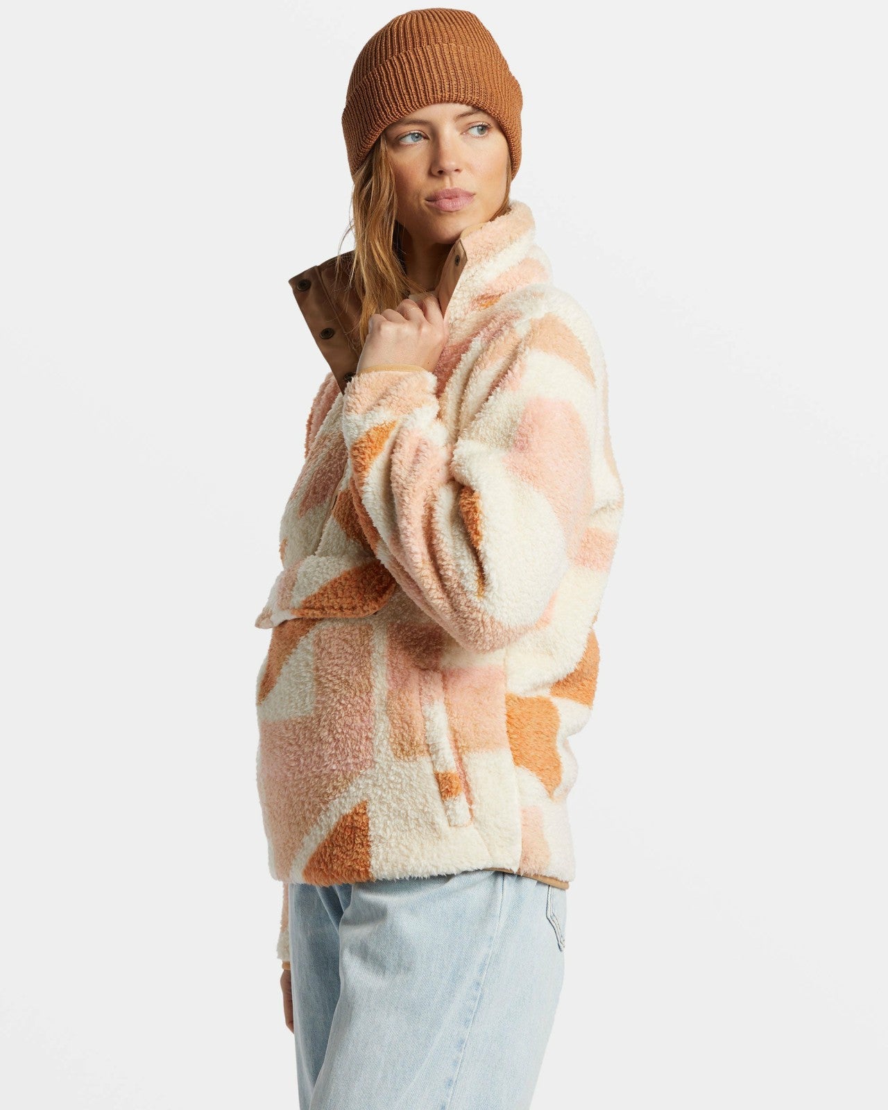 Switchback Mock Neck Fleece | White Cap Billabong