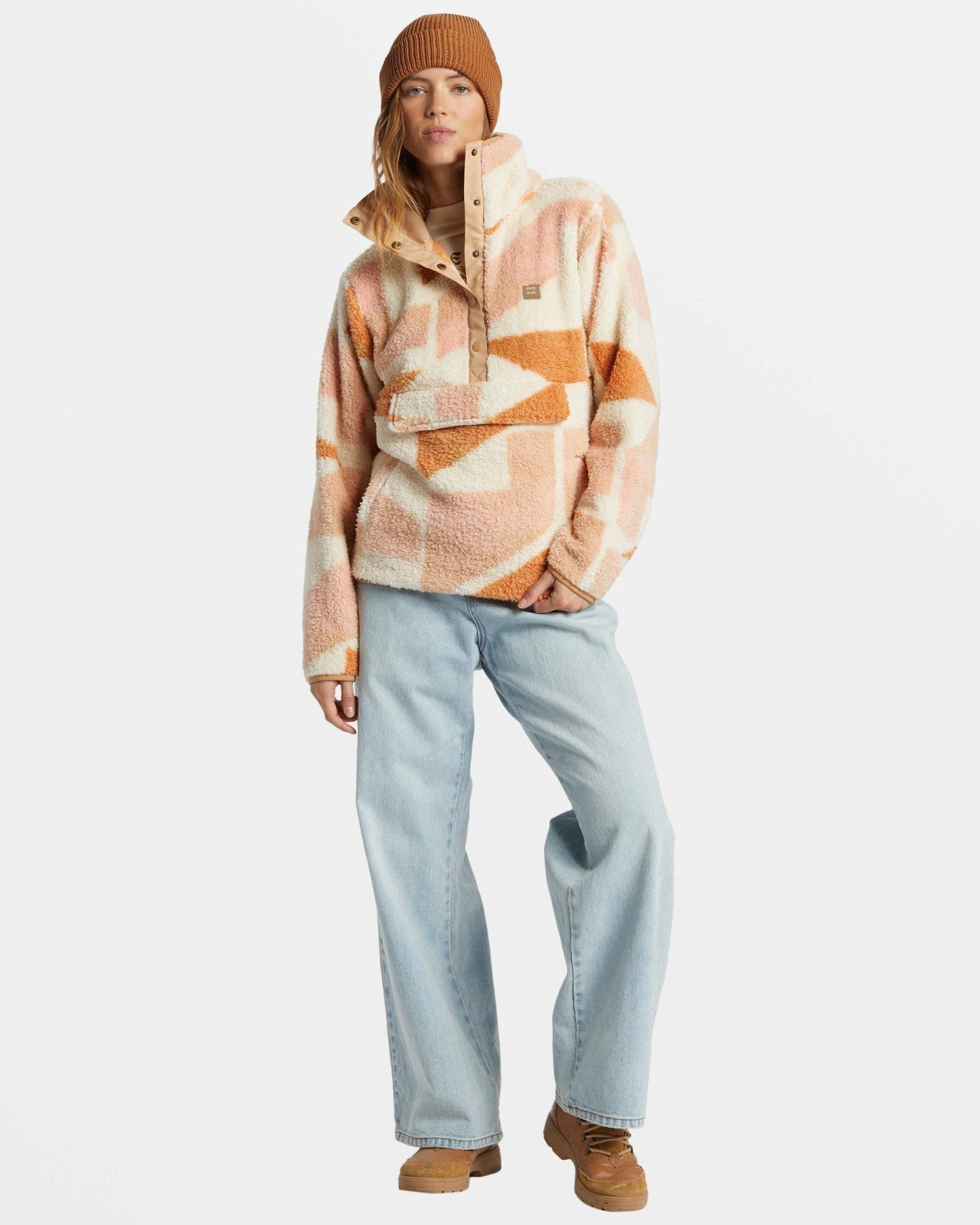 Switchback Mock Neck Fleece | White Cap Billabong