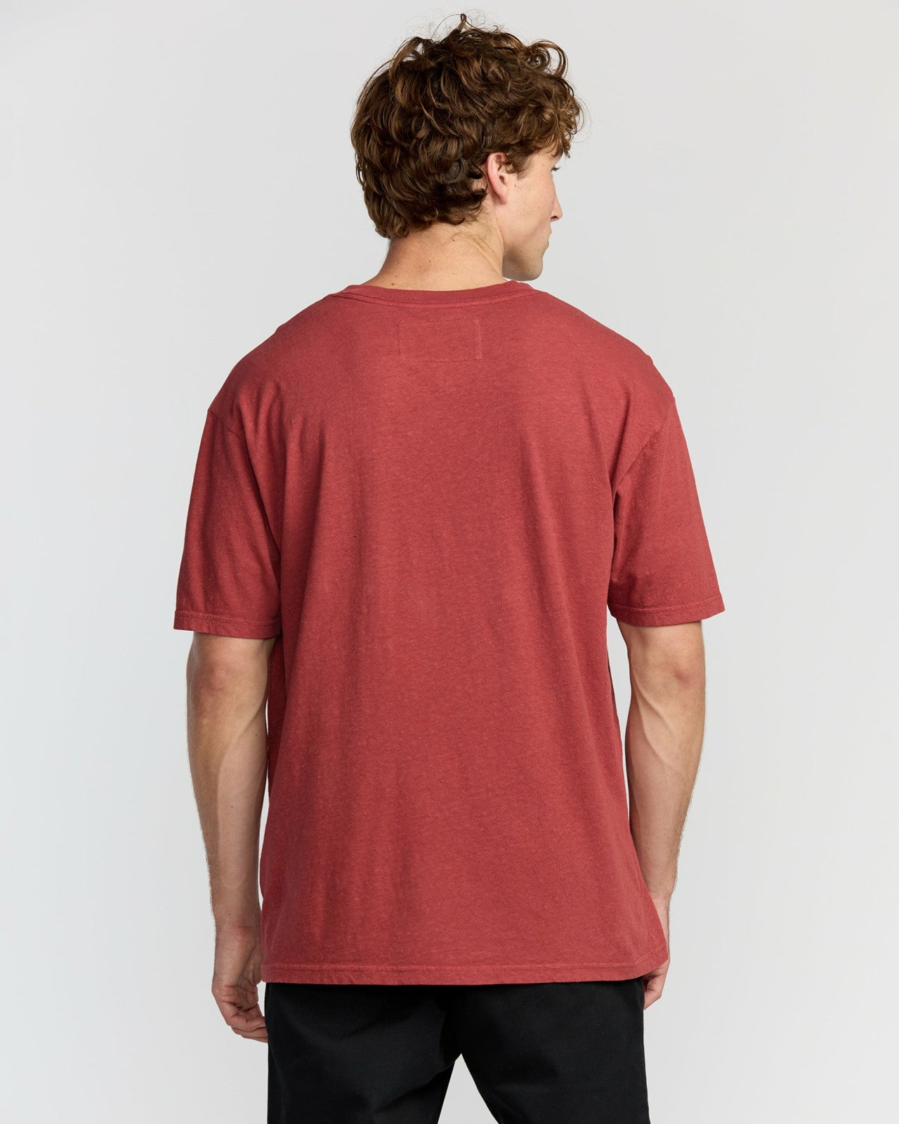The Label Garage Regular Short Sleeve T-Shirt | Burnt Red Billabong