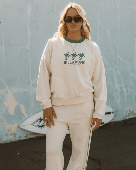 Triple Palms Crewneck Sweatshirt | Whitecap Billabong