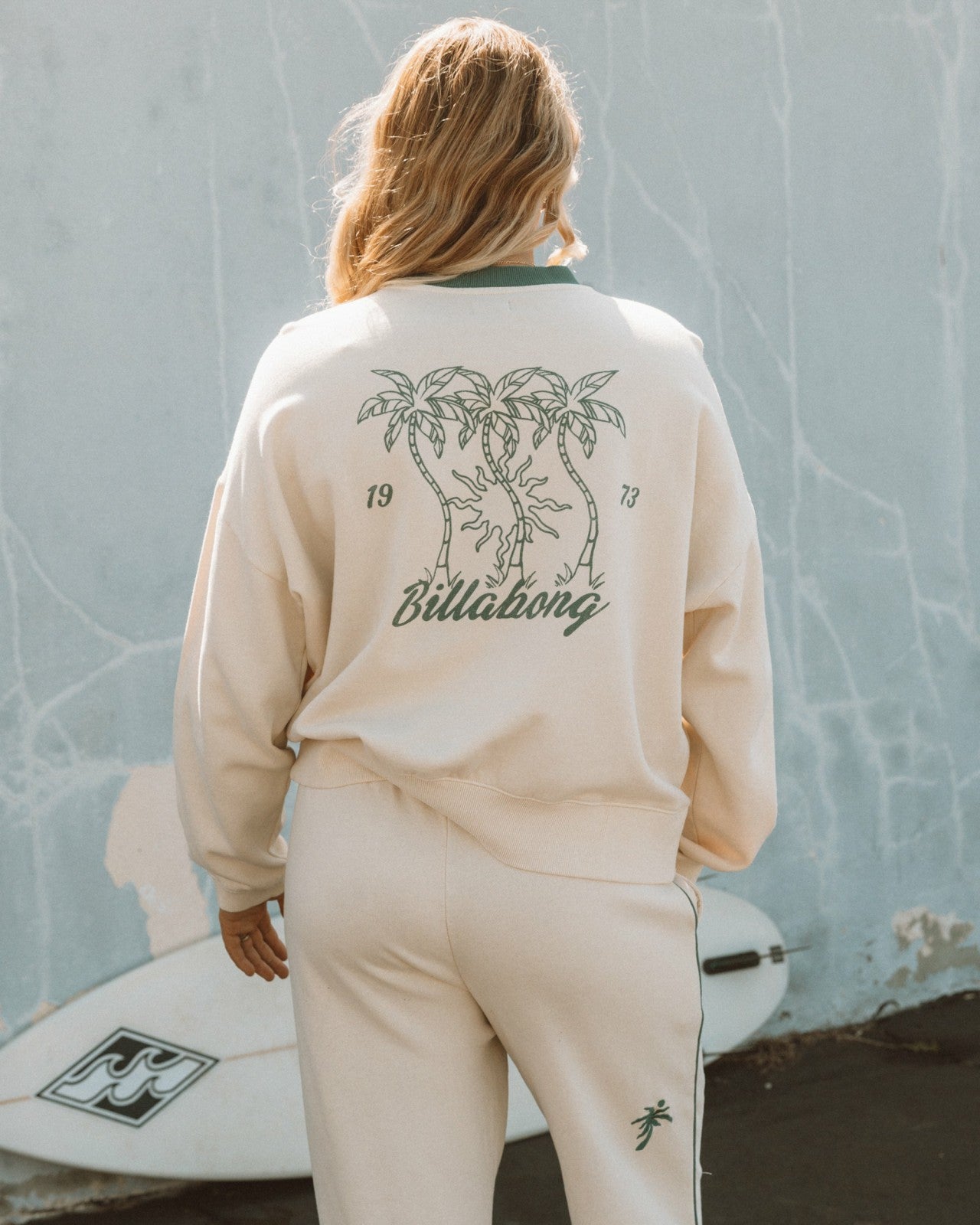 Triple Palms Crewneck Sweatshirt | Whitecap Billabong