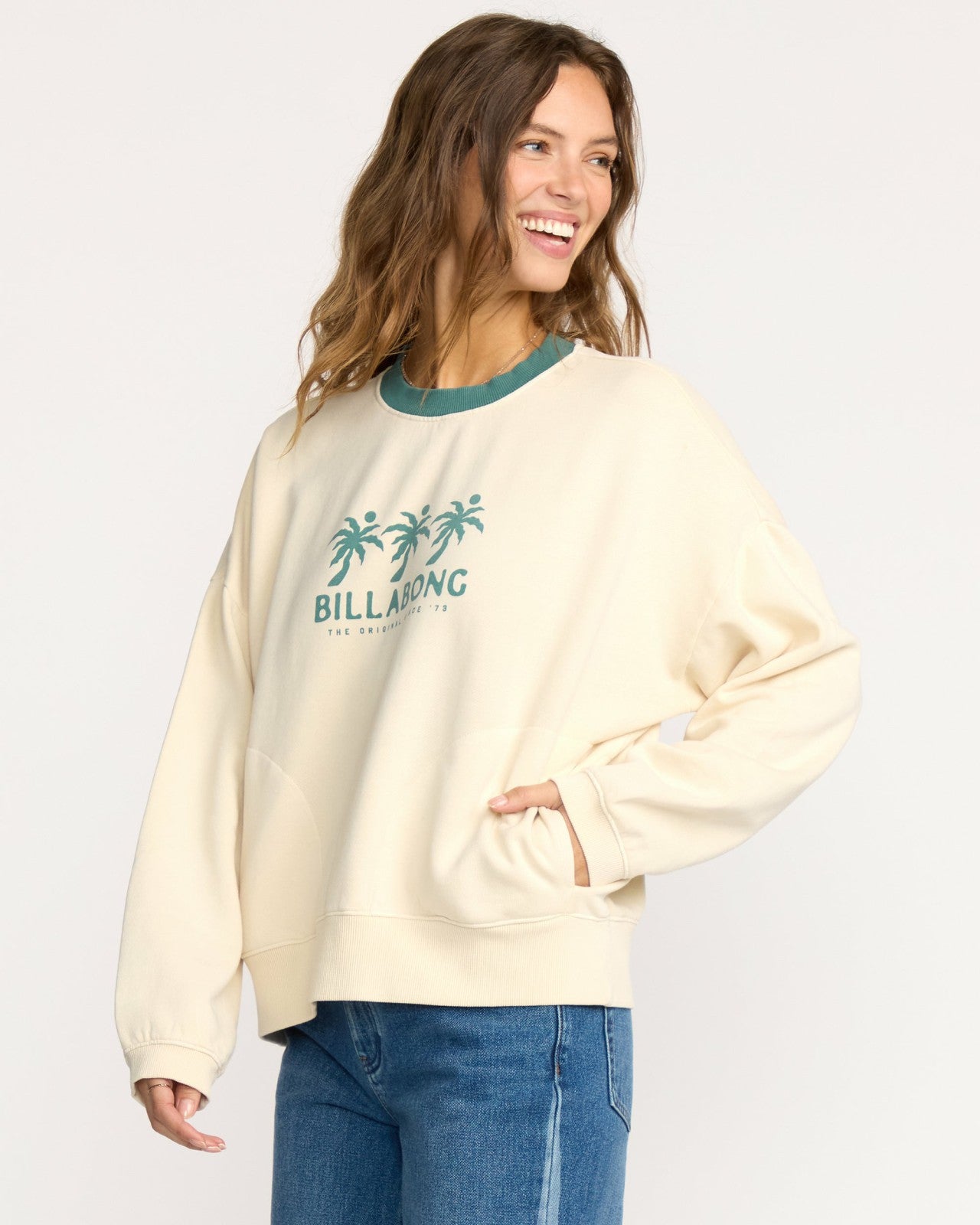 Triple Palms Crewneck Sweatshirt | Whitecap Billabong
