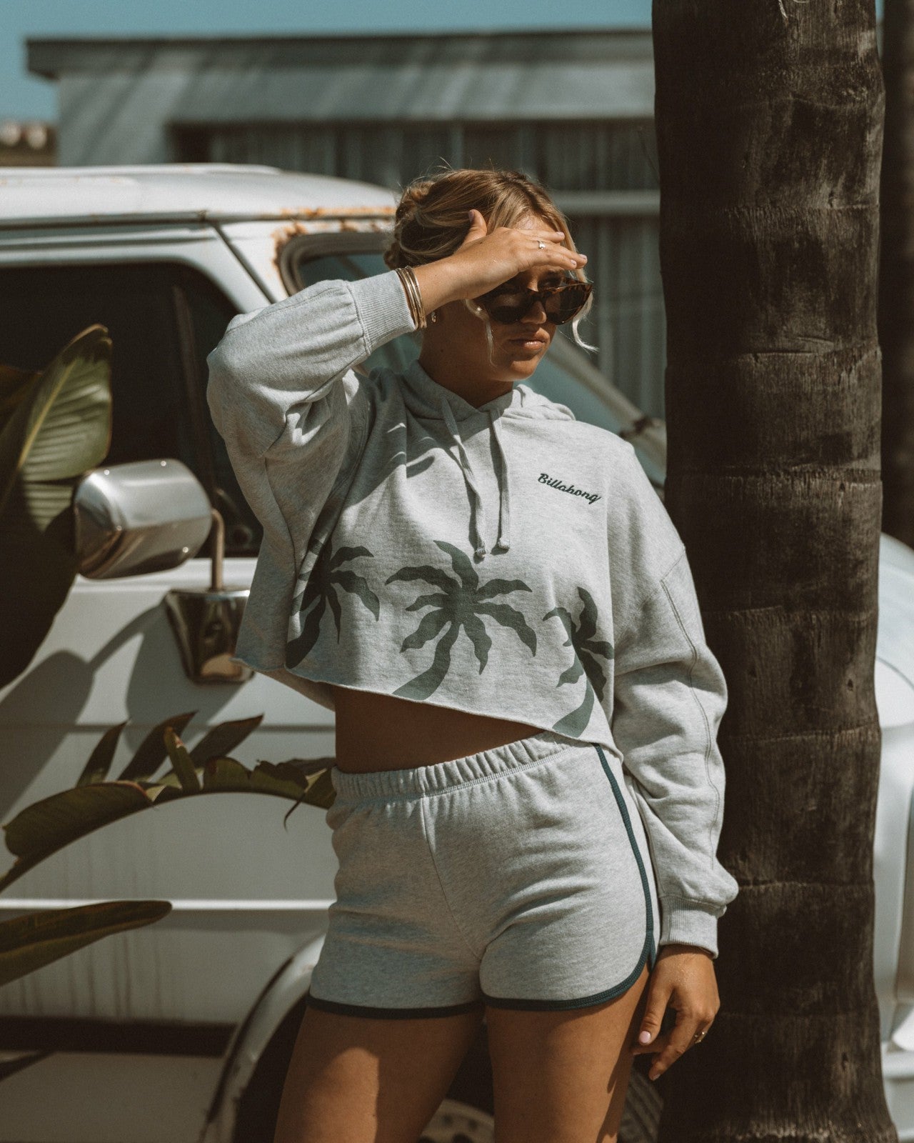 Triple Palms Dolphin Shorts | Heather Grey Billabong
