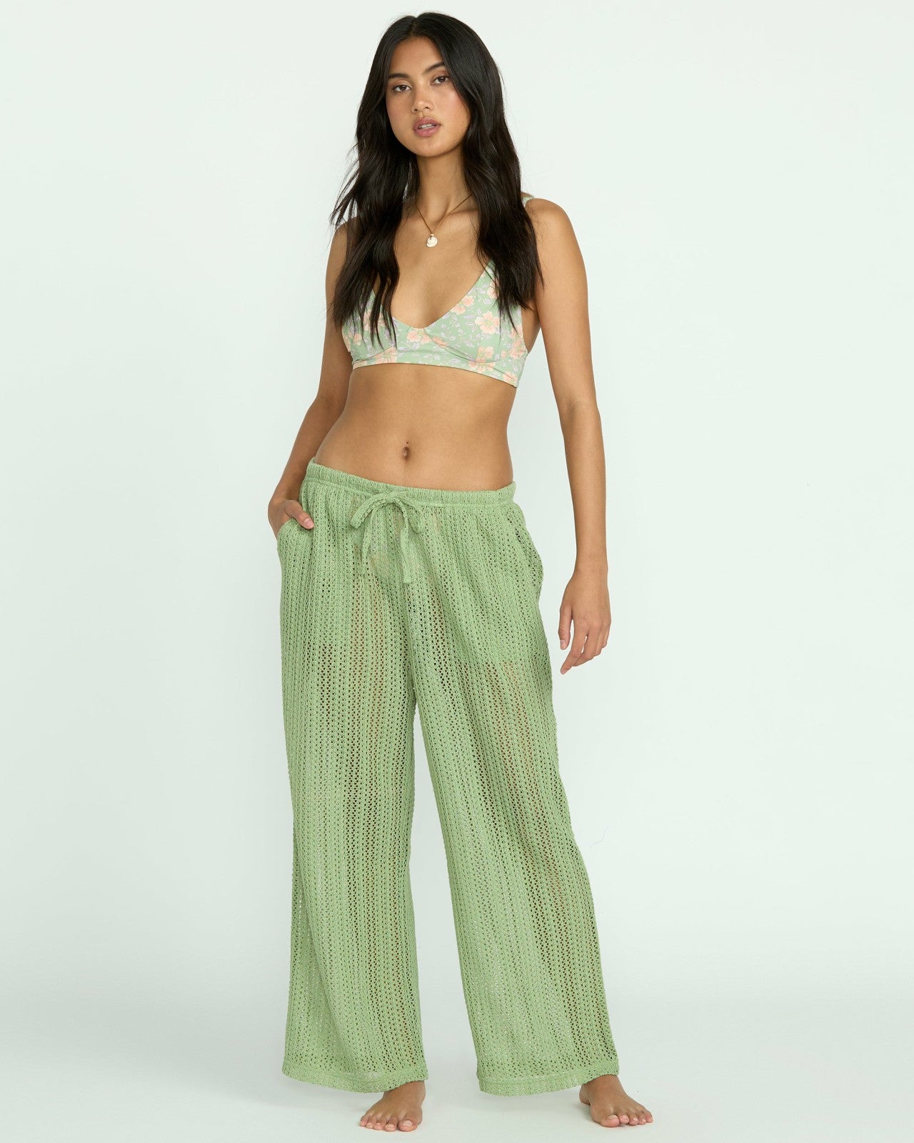 Tropic Beach Cover-Up Pants | Pistachio Billabong