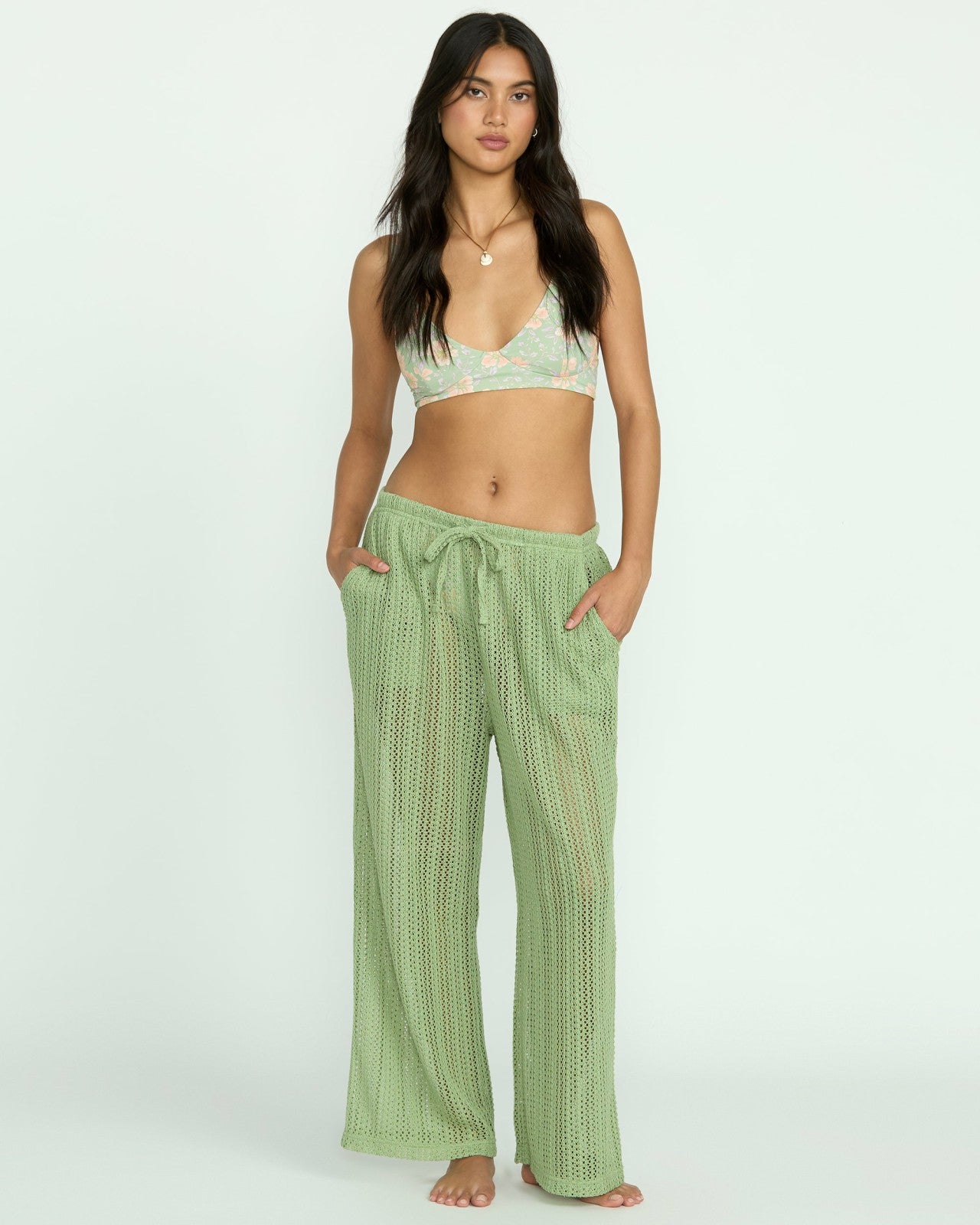 Tropic Beach Cover-Up Pants | Pistachio Billabong