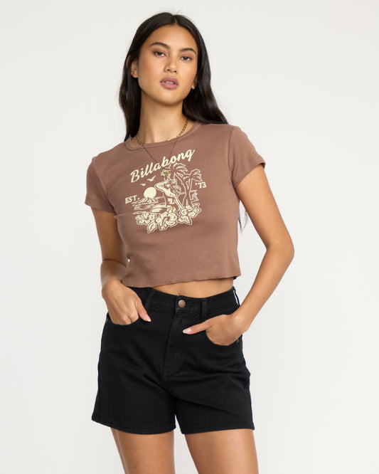 Tropic Happenings Short Sleeve T-Shirt | Espresso Billabong