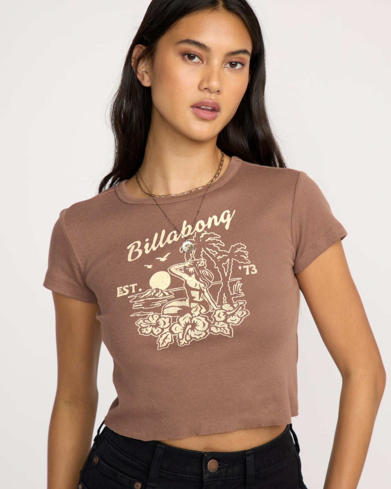 Tropic Happenings Short Sleeve T-Shirt | Espresso Billabong