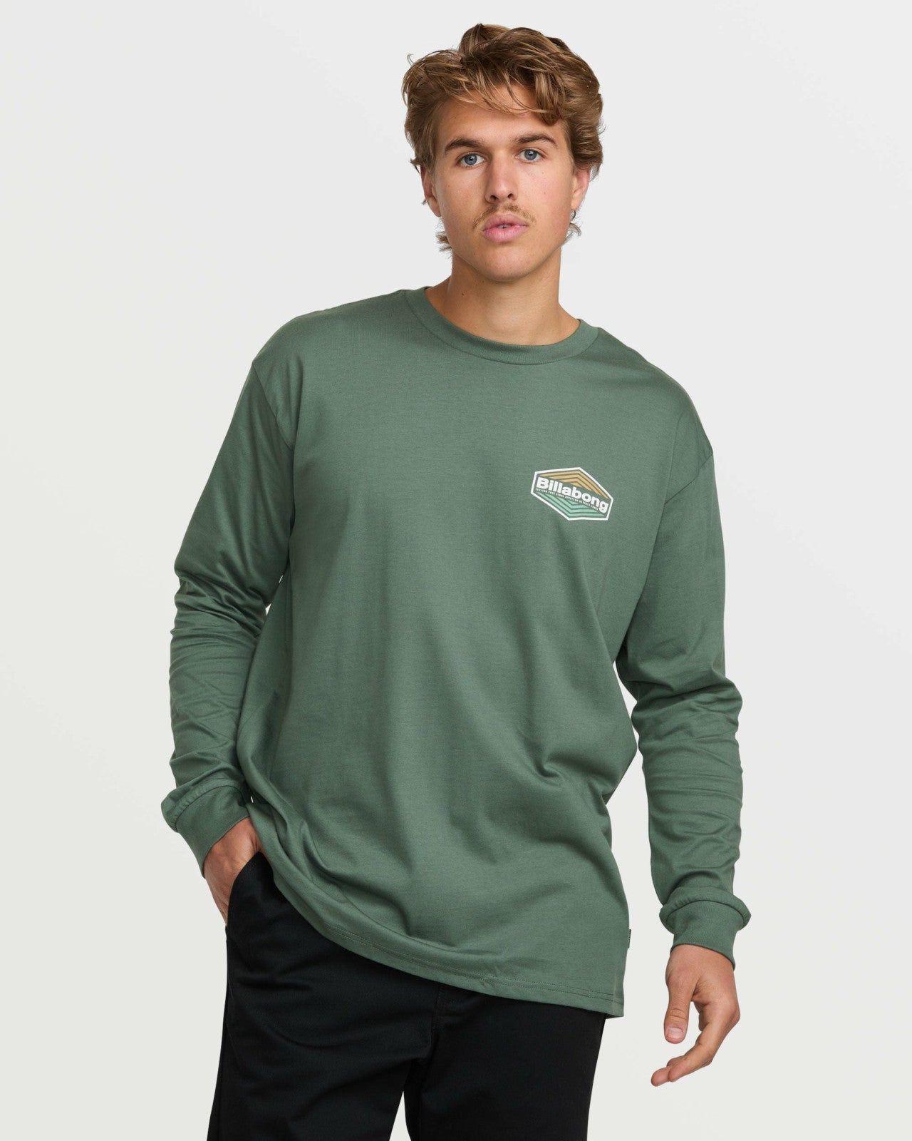 Walled Regular Long Sleeve Tee | Dark Slate Billabong
