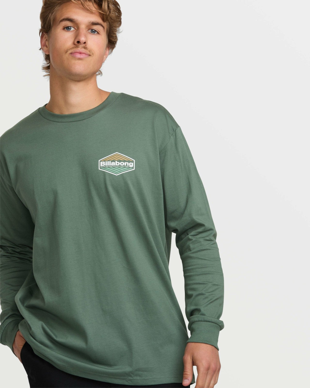 Walled Regular Long Sleeve Tee | Dark Slate Billabong