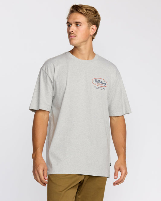 Walled Regular Short Sleeve T-Shirt | Lt Grey Htr Billabong