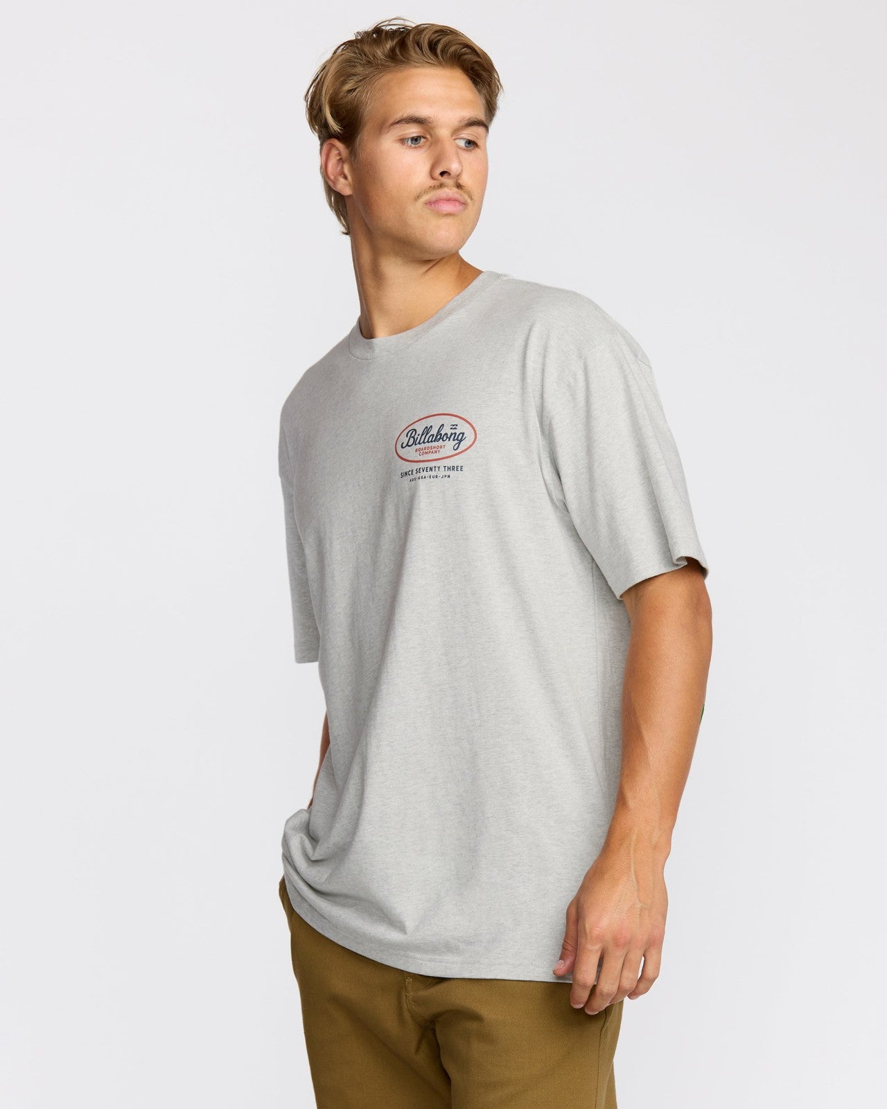 Walled Regular Short Sleeve T-Shirt | Lt Grey Htr Billabong