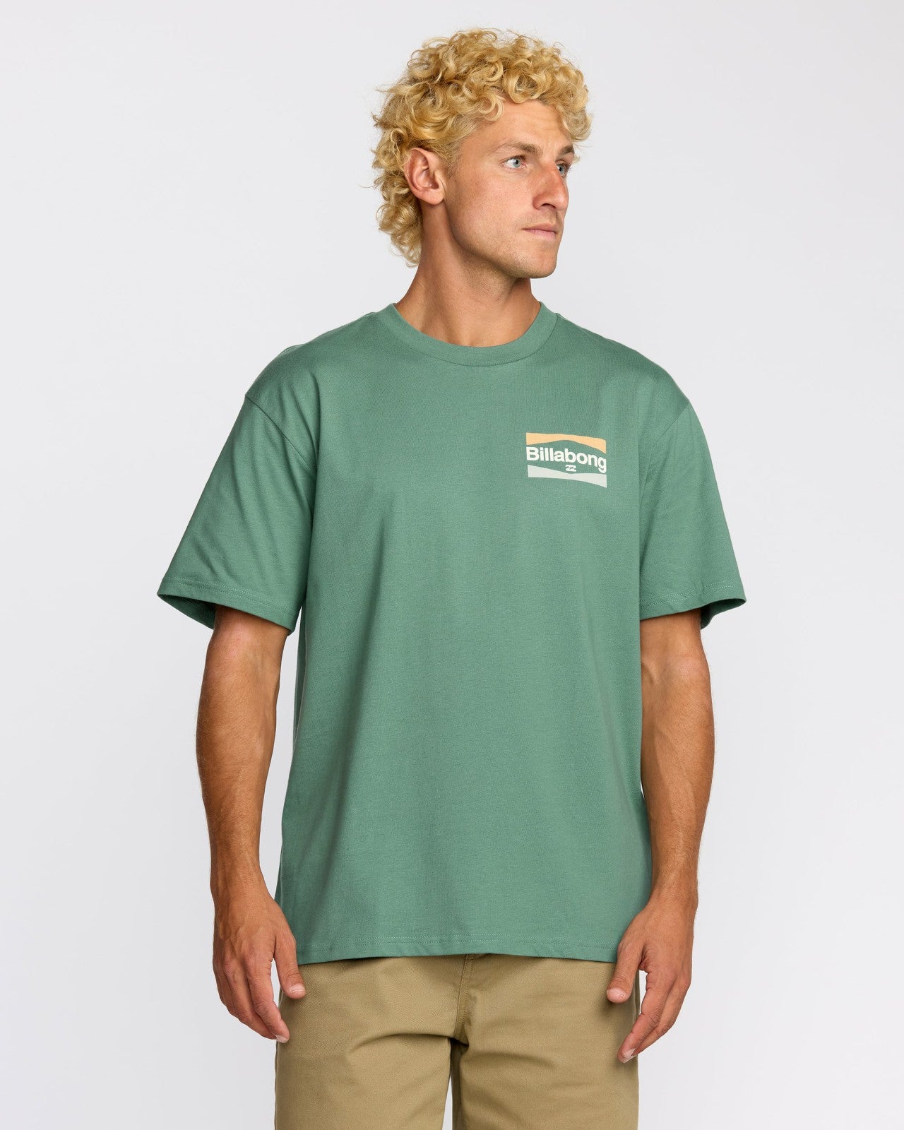 Walled Regular Short Sleeve T-Shirt | Sage Green Billabong