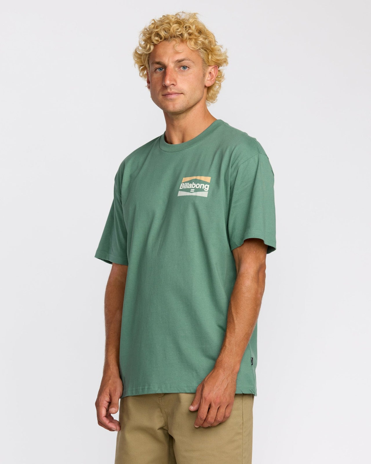 Walled Regular Short Sleeve T-Shirt | Sage Green Billabong