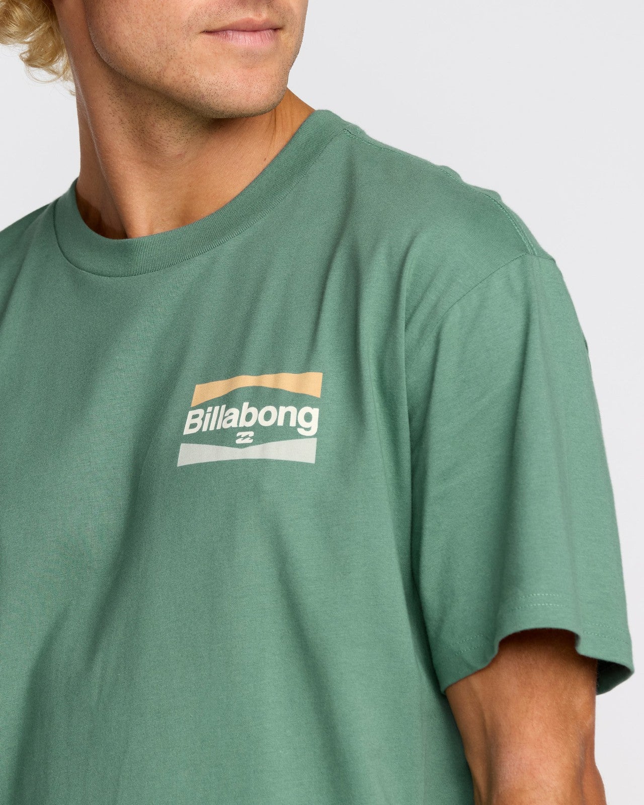 Walled Regular Short Sleeve T-Shirt | Sage Green Billabong