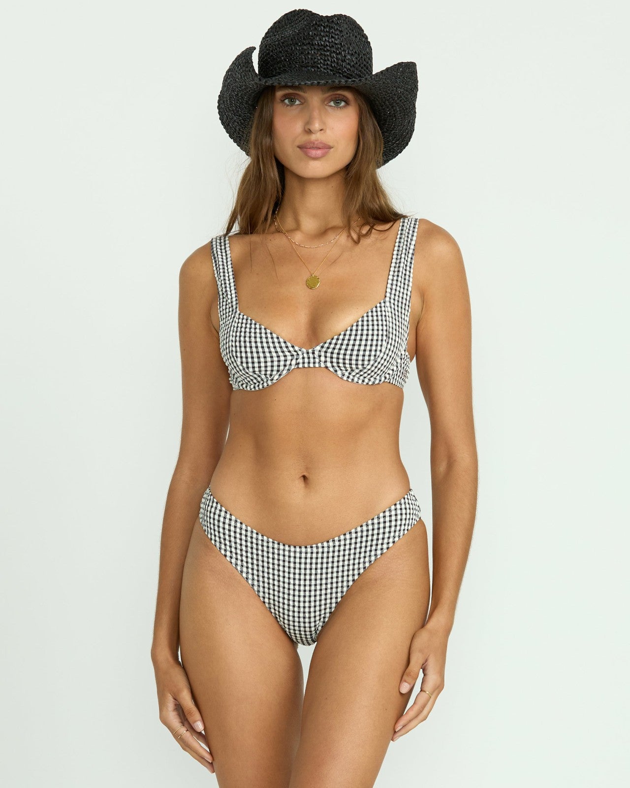 Wave Check Chloe Underwire Bikini Top | Black Pebble Billabong