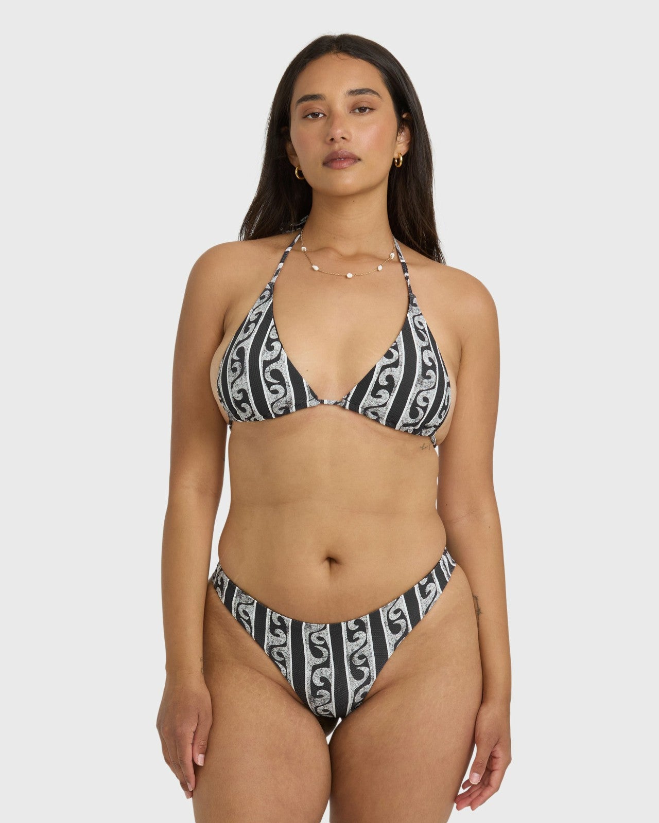 Wave Watcher Multi Triangle Bikini Top | Black White Billabong