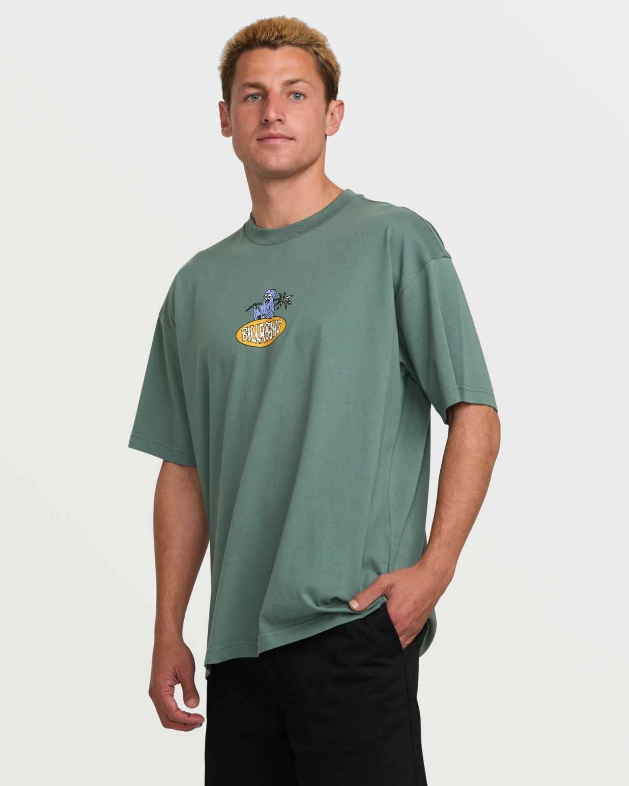 Tropical Reaper OG Tee | Dark Slate Billabong