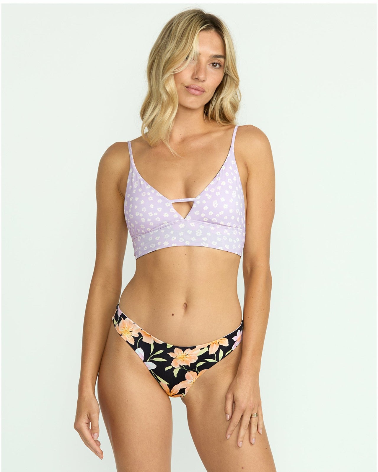 Twin Sol Reversible V Neck Cami Bikini Top | Multi Billabong