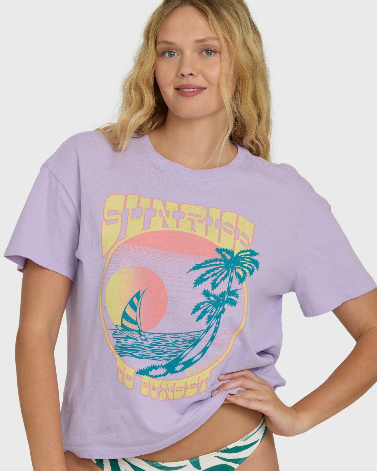 Sunrise To Sunset Short Sleeve T-Shirt | Peaceful Lilac Billabong