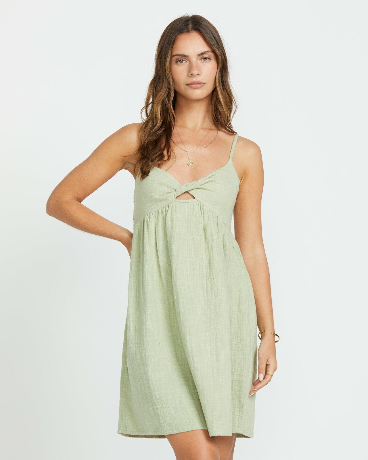In A Twist Dress | Pistachio Billabong