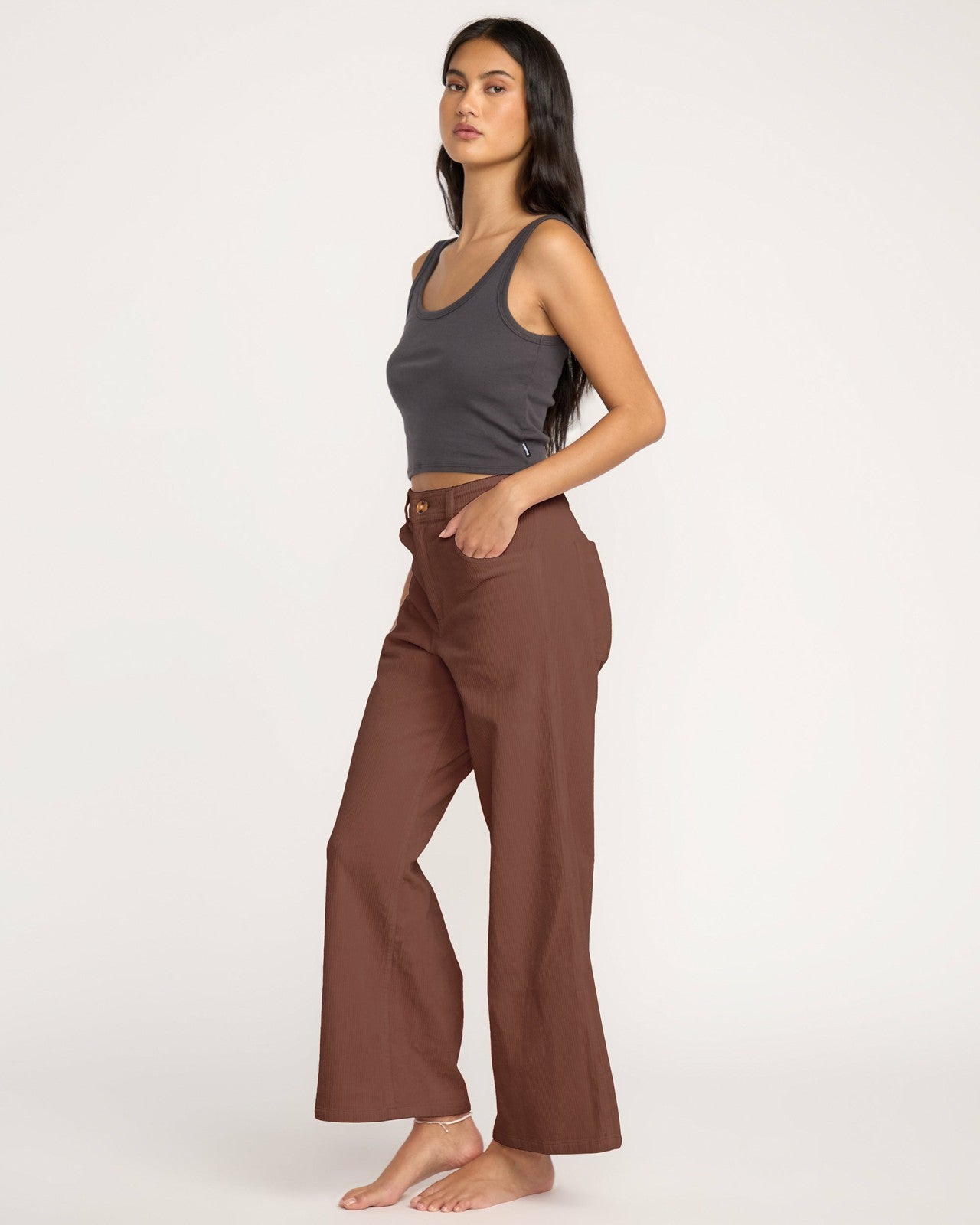 Free Fall High-Waist Cord Pants | Espresso Billabong